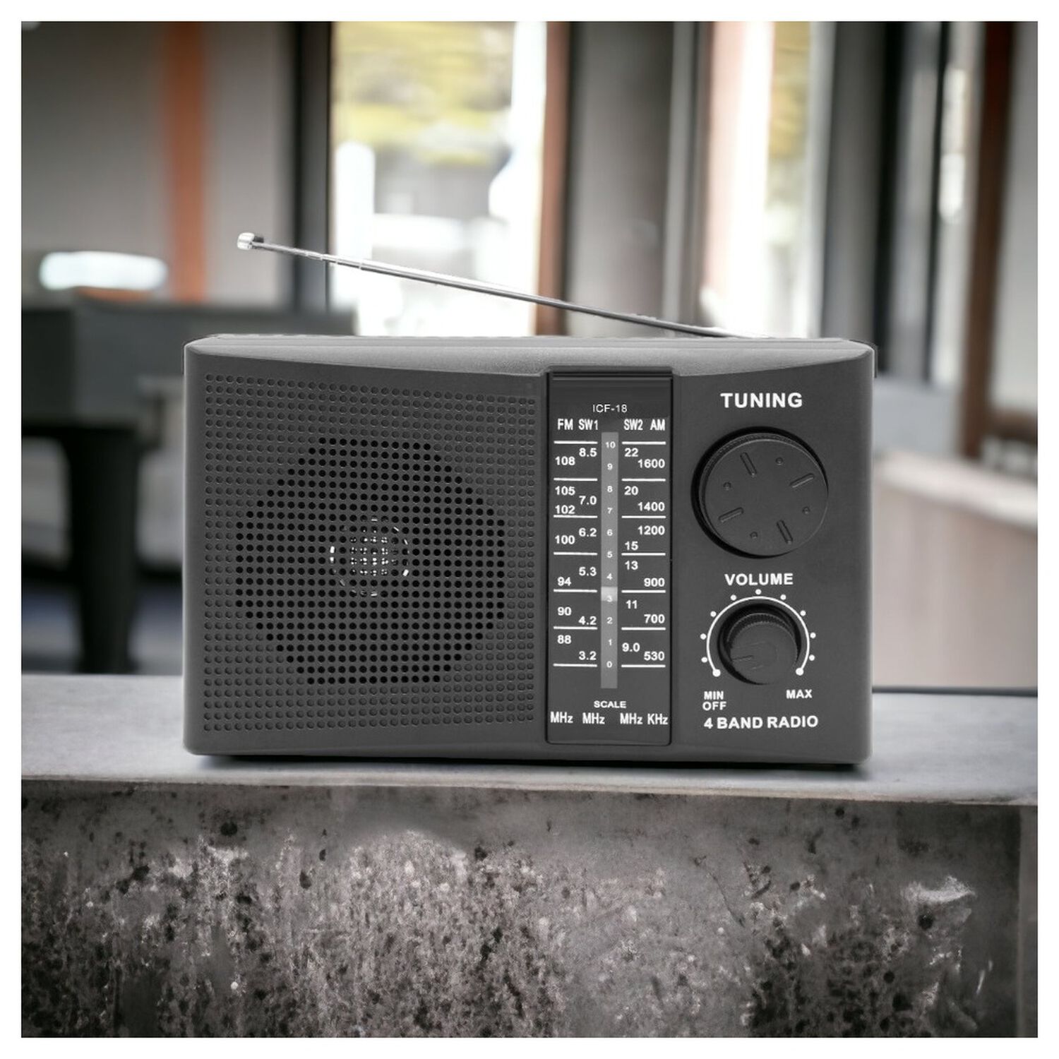 Radio Am / Fm Multibandas Recargable A Pilas Y Corriente 18r image number 4.0