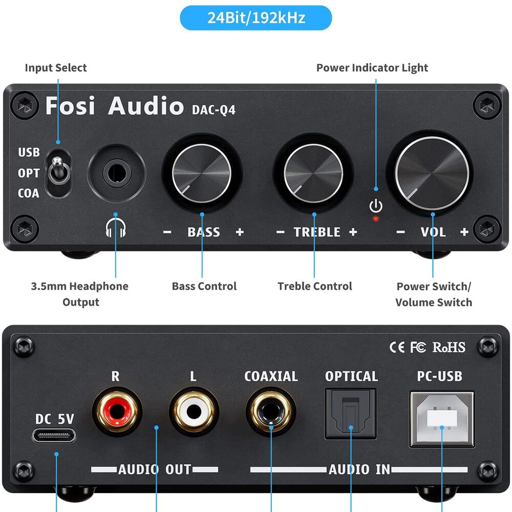 Amplificador De Audífonos - Fosi Audio Q4 image number 1.0