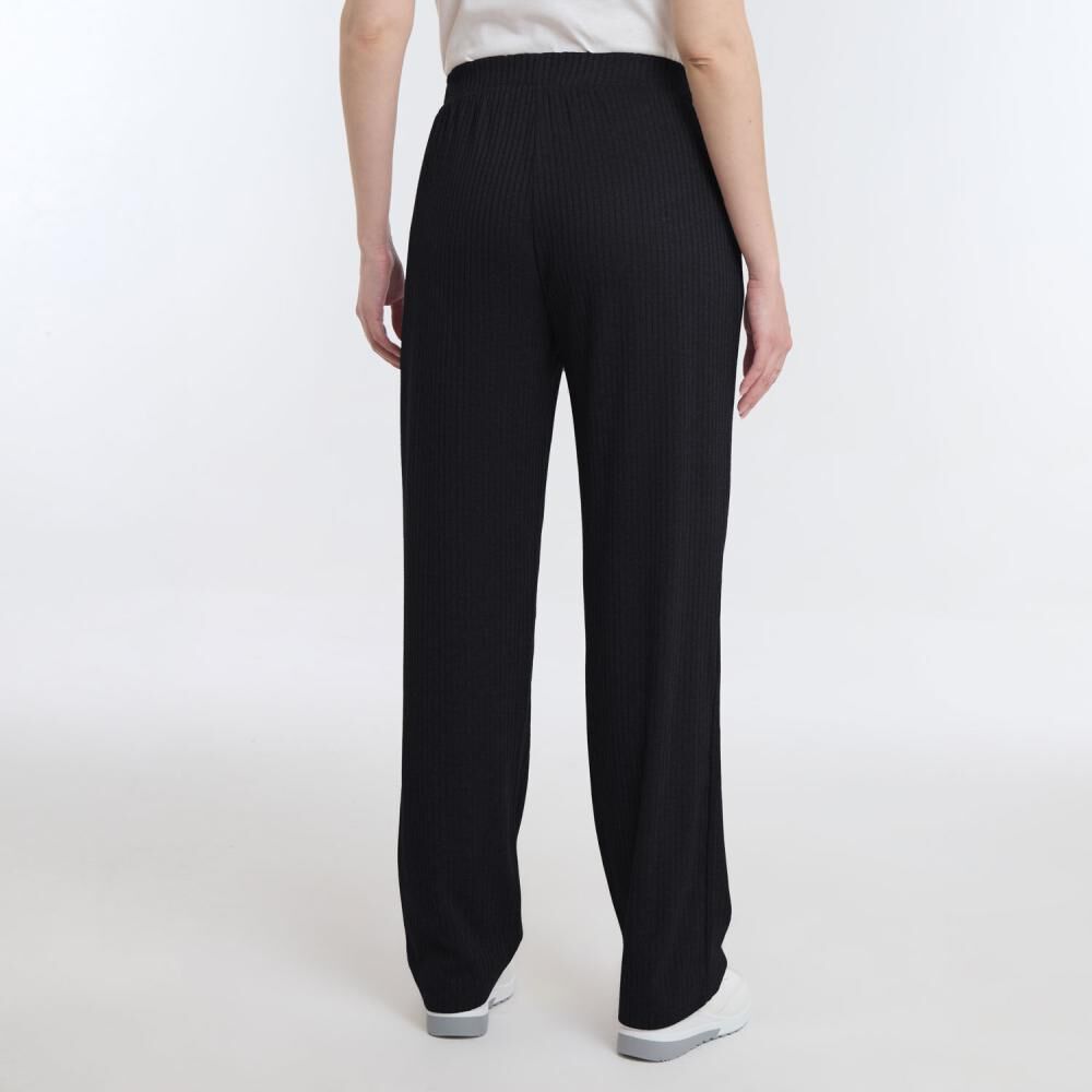 Pantalón De Buzo Diseño Rib Tiro Medio Relax Mujer Geeps image number 2.0