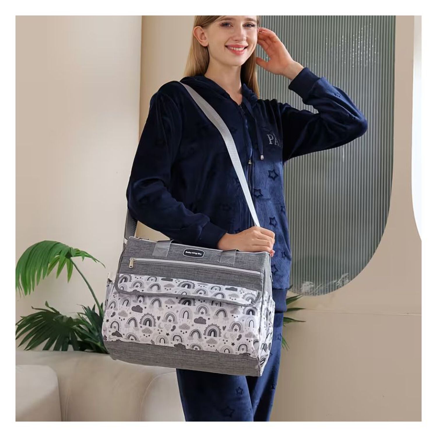 Pa&ntilde;alera Bolso Multifuncional Organizador Gris image number 1.0