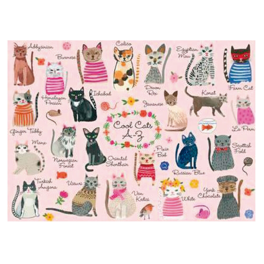 Rompecabeza Family Cool Cats A - Z - 1000 Piezas image number 0.0