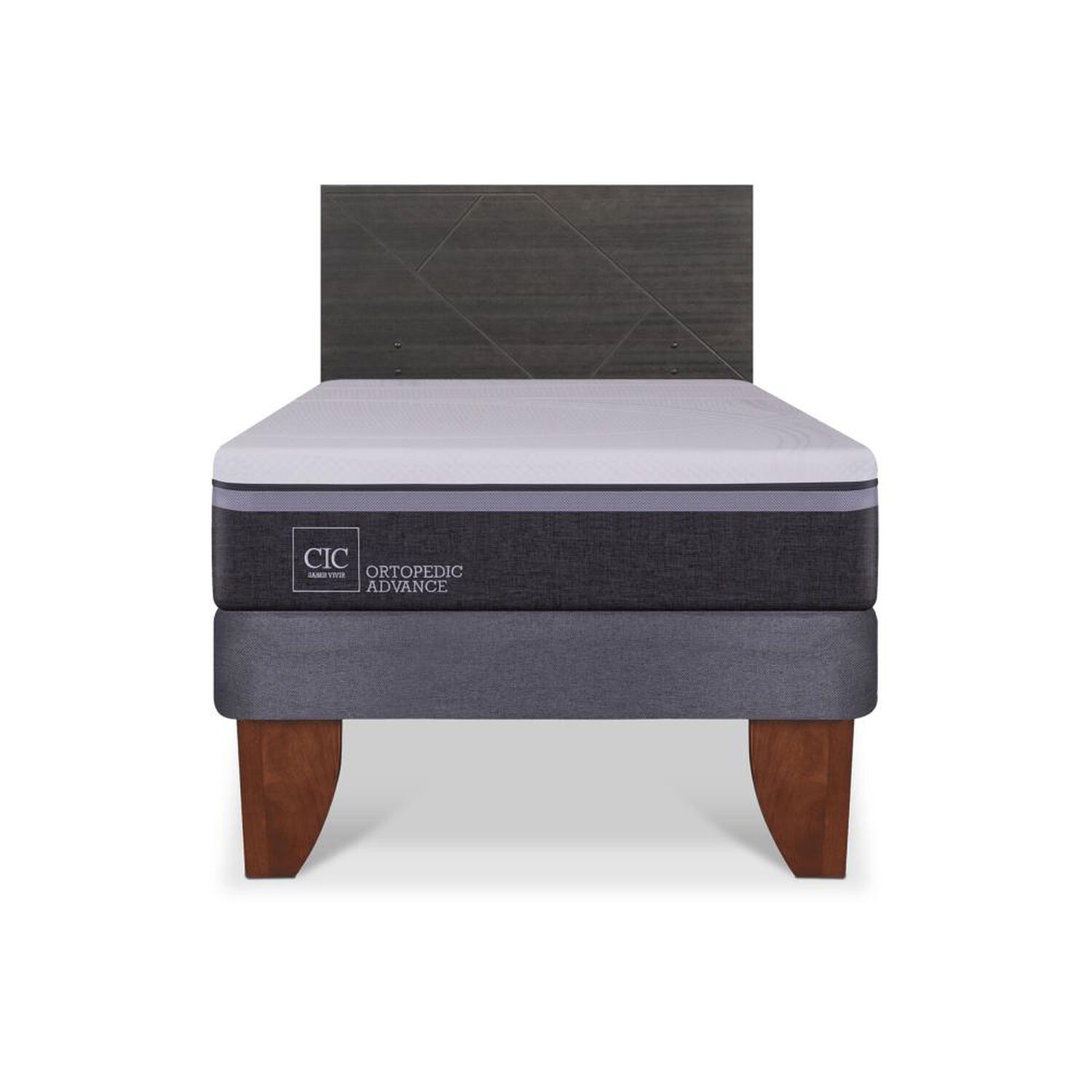 Cama Europea Cic Ortopedic Advance / 1.5 Plazas / Base Normal + Respaldo image number 0.0