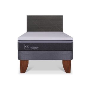 Cama Europea Cic Ortopedic Advance / 1.5 Plazas / Base Normal + Respaldo