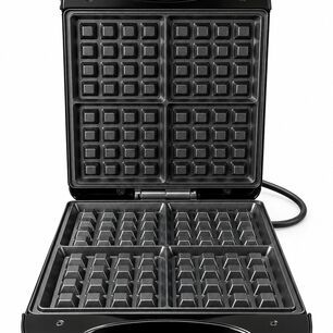 Wafflera El&eacute;ctrica Sokany 4 Waffles Cuadrados 1200w Antiadherente M&aacute;quina De Waffles Negra