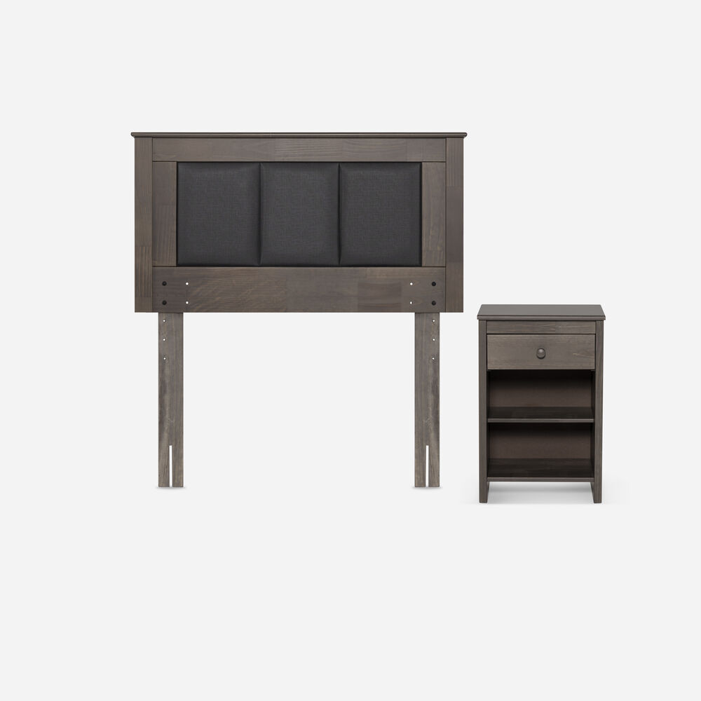 Cama Europea Rosen New Style 4 Plus / 1.5 Plazas / Base Normal  + Set Maderas Rachel Gris image number 2.0