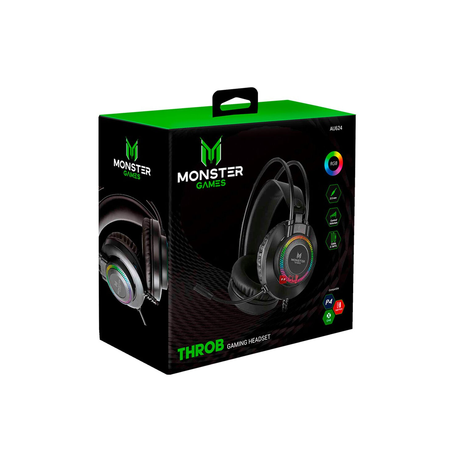 Aud&iacute;fonos Gamer Monster Throb Rgb - Ps image number 3.0