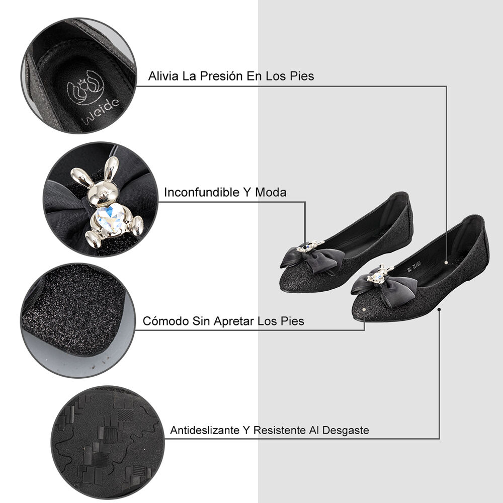 Zapato Ballerina Casual Mujer Plano Weide Gh135 image number 5.0