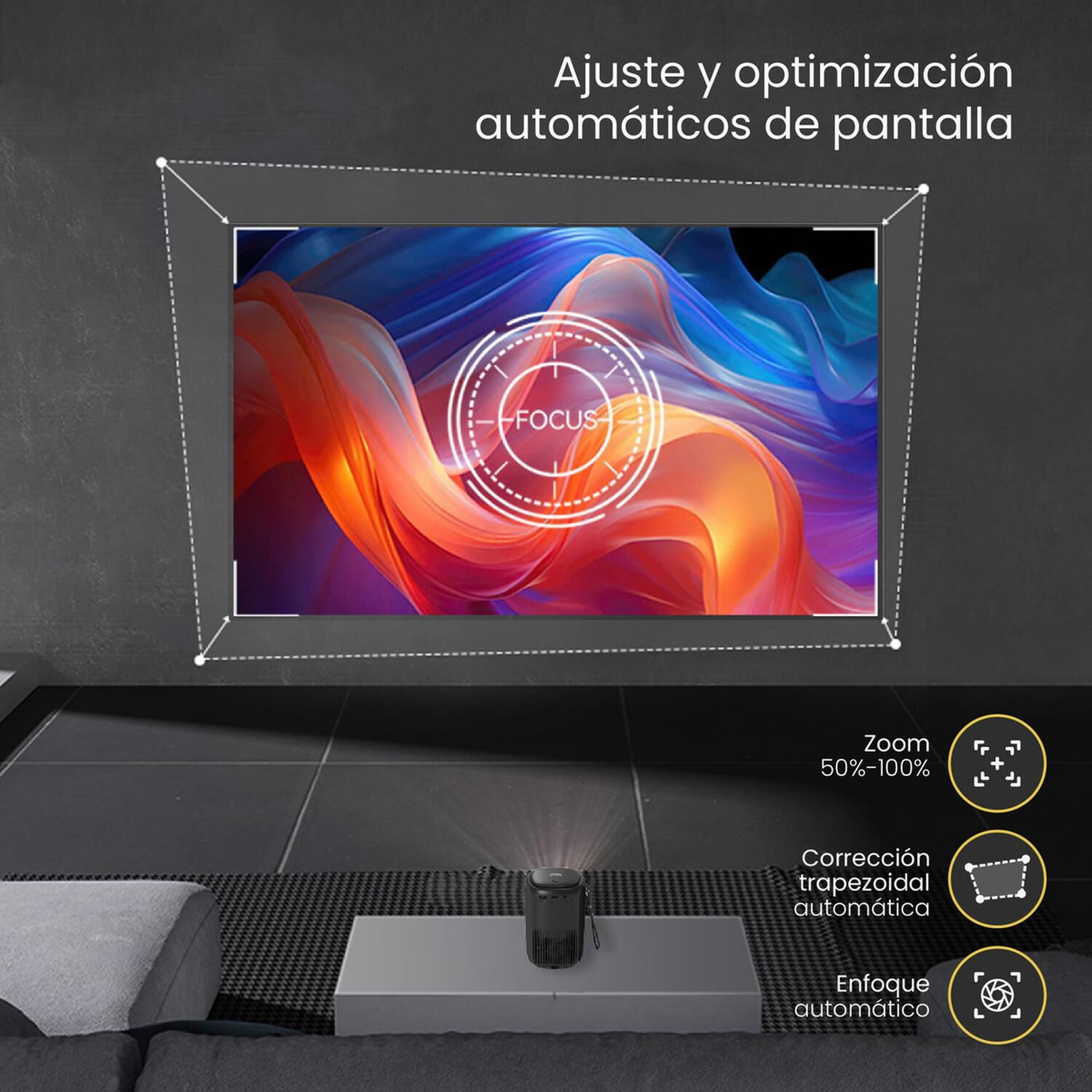 Proyector Portatil Smart Nova 9000lm Wifi Bt Android Levo image number 5.0