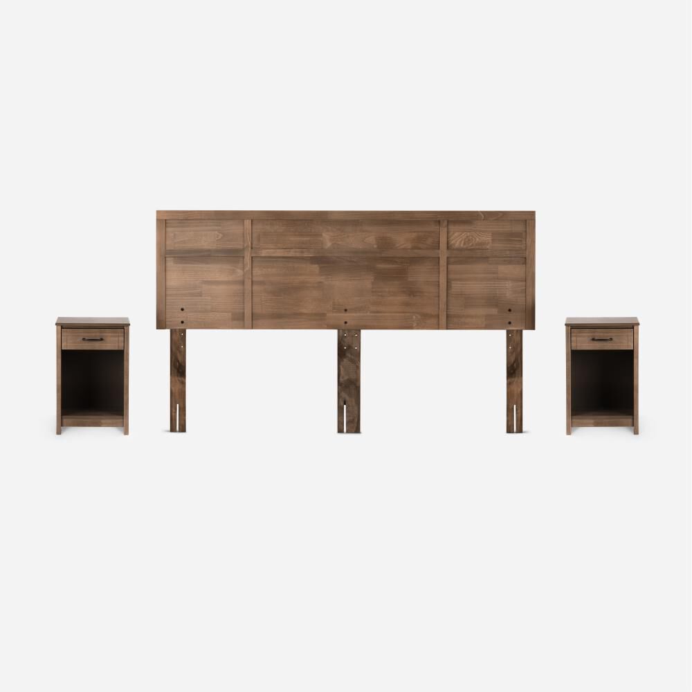 Set De Madera Rosen Robin / King / Tostado image number 0.0