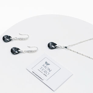 Conjunto Milan Cristal Genuino Silver Night