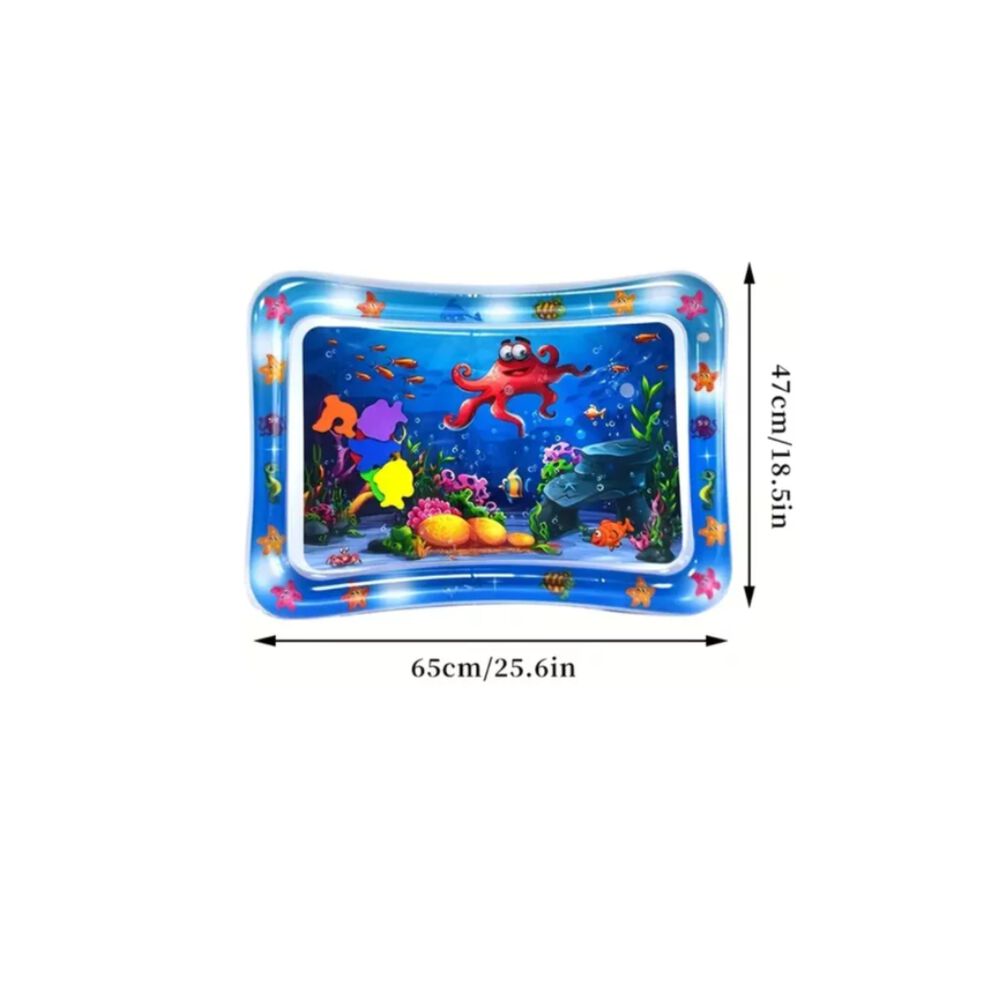 Alfombra De Agua Sensorial Para Bebes Inflable Color Azul image number 3.0