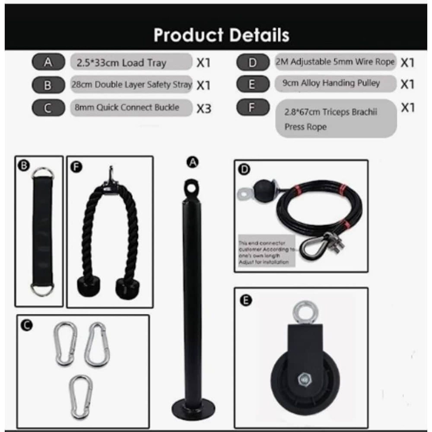 Home Triceps Pulley Set image number 3.0