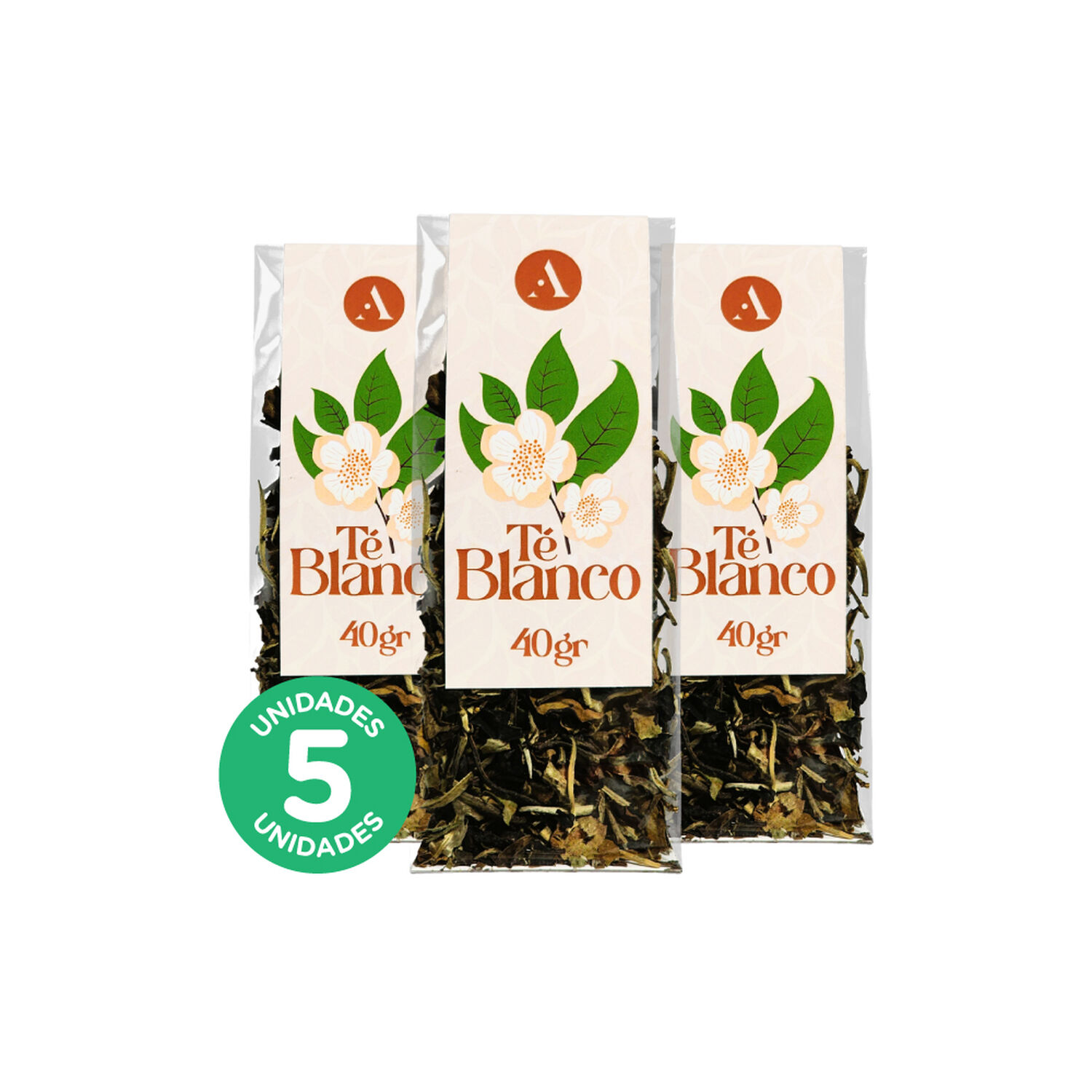 Pack 5, Infusi&oacute;n De T&eacute; Blanco 40gr. image number 0.0