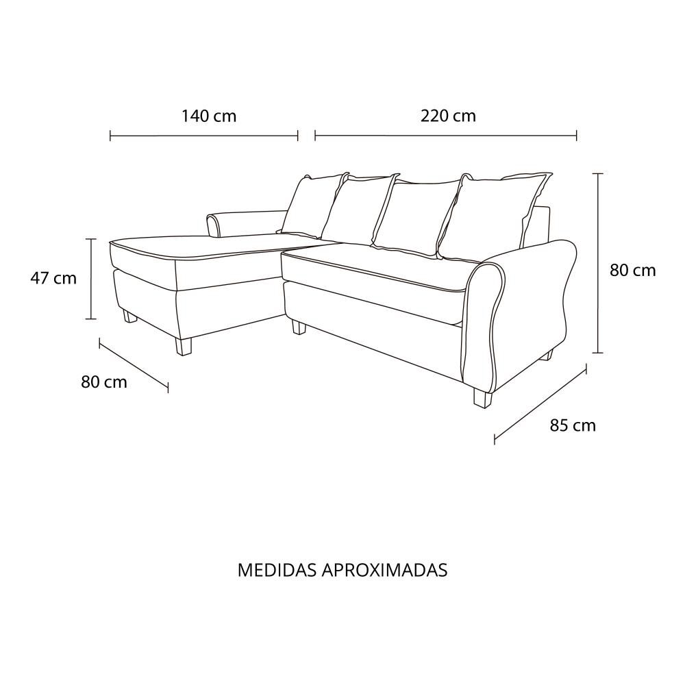 Sofá Seccional Living Factory Barcelo Izquierdo / 4 Cuerpos image number 7.0