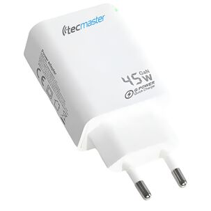 Cargador Pared 45w Gan Pd Type-c + Usb Tecmaster Sec 200540