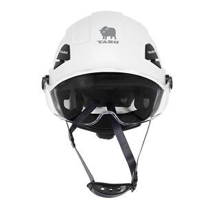 Casco Yako Steelpro Blanco Con Visera Isp