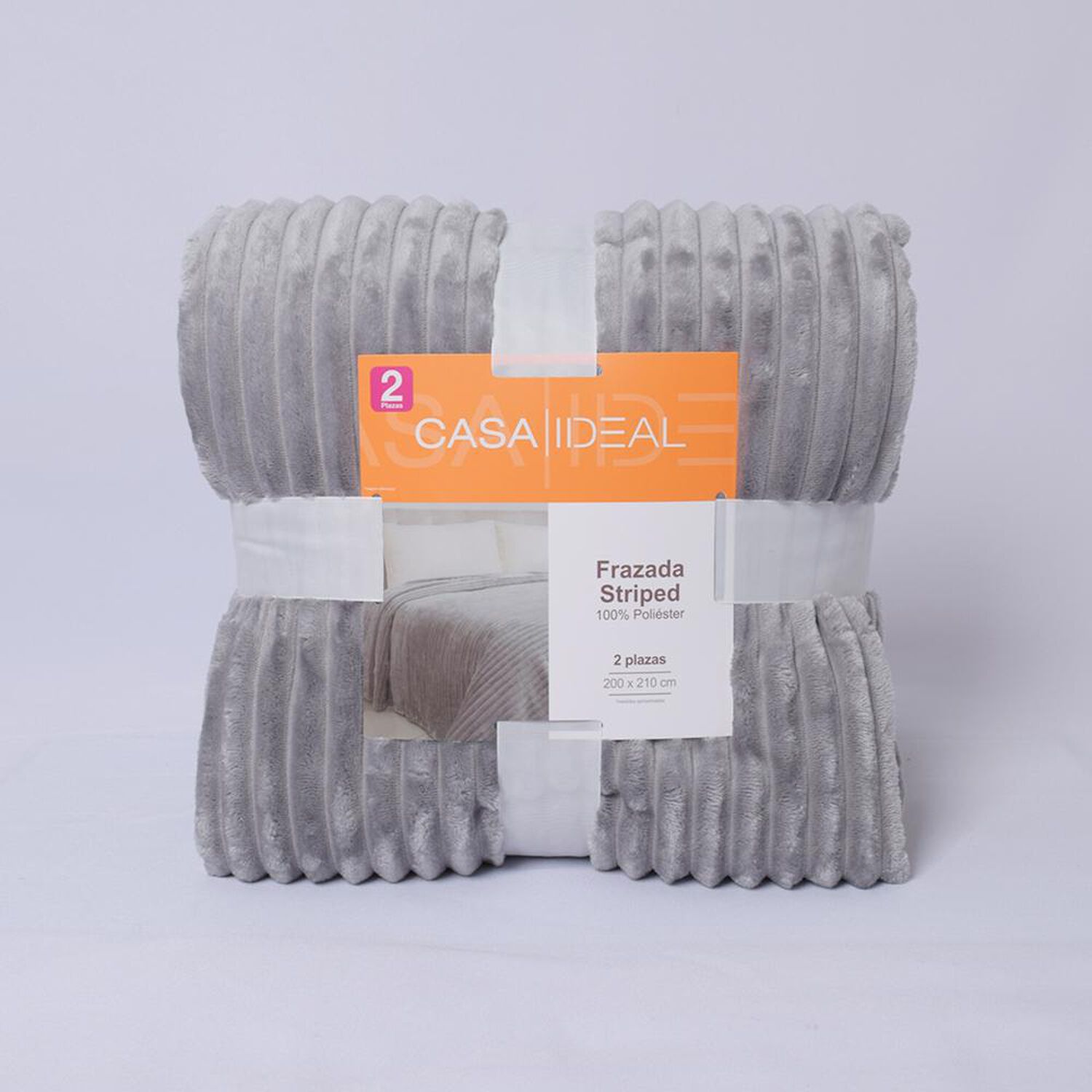 Frazada Casaideal Striped / 2 Plazas image number 3.0