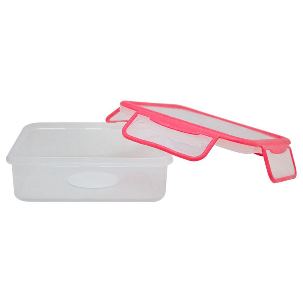 Herm&eacute;tico Pl&aacute;stico Cuadrado 600ml Keep Fucsia image number 1.0