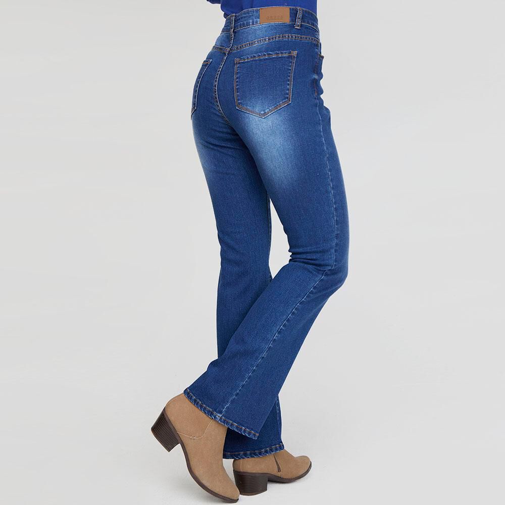 Jeans Tiro Medio Flare Mujer Geeps image number 2.0