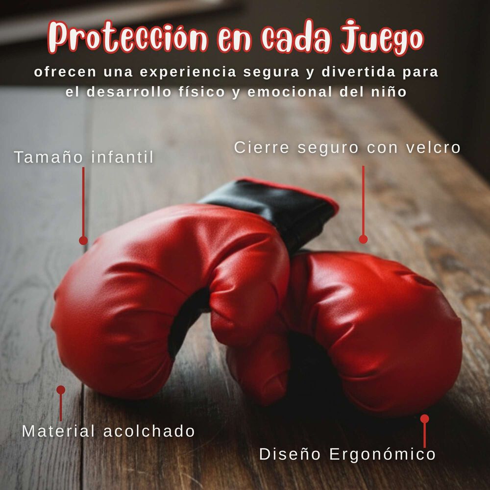 Set De Boxeo Punching Ball Altura Ajustable Con Guantes Y Bomba Para Ni&ntilde;os image number 7.0