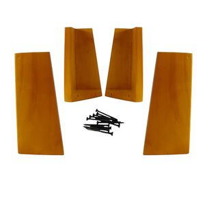 Kit 4 Patas Universales Para Cama Europea - Miel 19.5 Cm