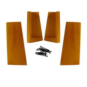 Kit 4 Patas Universales Para Cama Europea - Miel 19.5 Cm