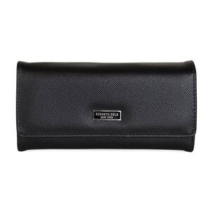 Billetera Mujer Flap-bessie Negra Kenneth Cole