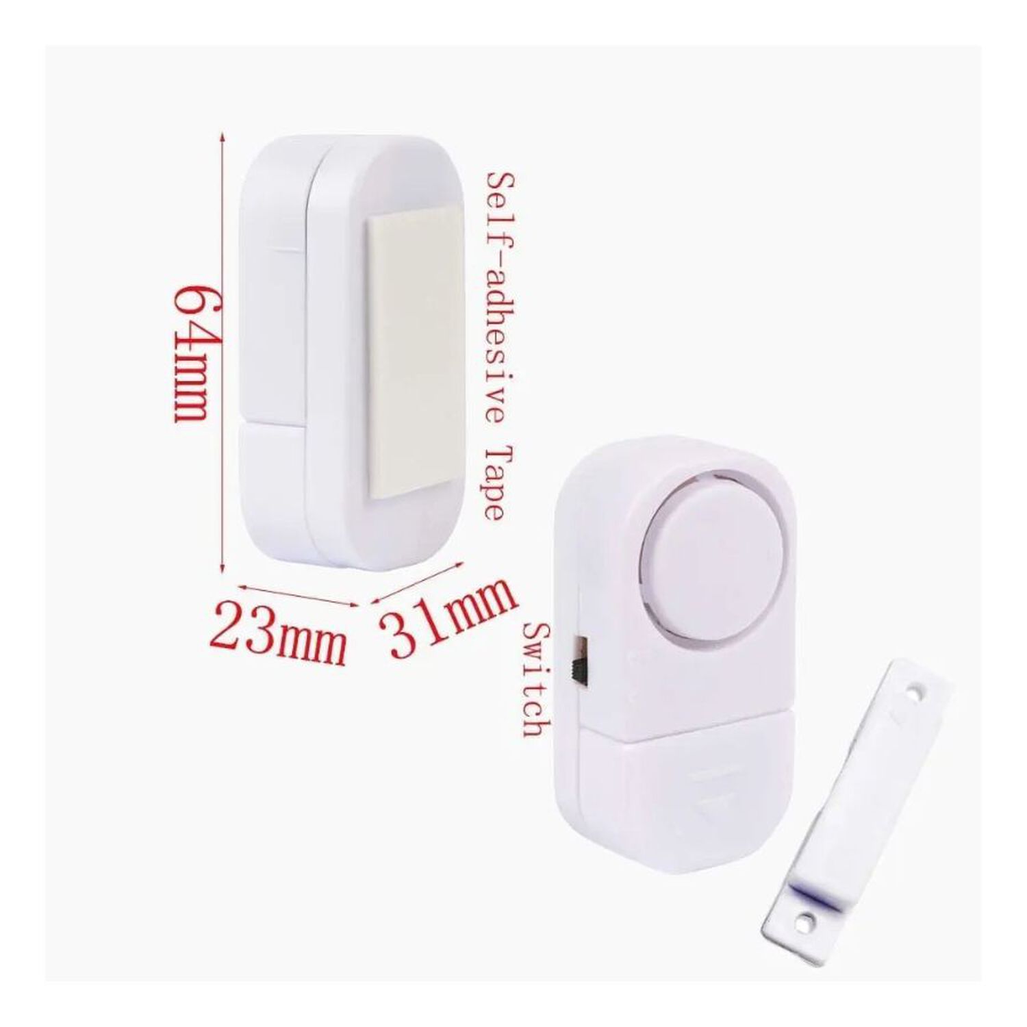Pack 4 Alarma Sensor Magn&eacute;tico Para Puertas Y Ventanas 90db Inal&aacute;mbrica image number 4.0