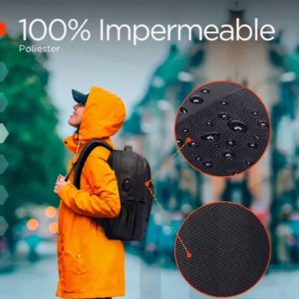 Mochila Notebook Antirrobo Negra image number 3.0