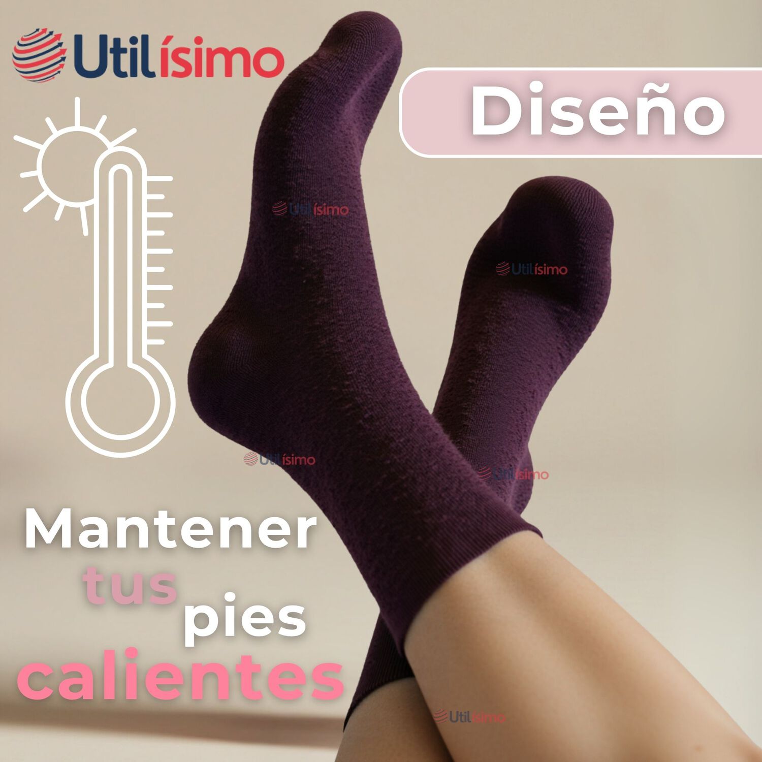 Pack 12 Calcetines T&eacute;rmicos Extra Suaves Chenille Cozy Mujer Surtido image number 4.0