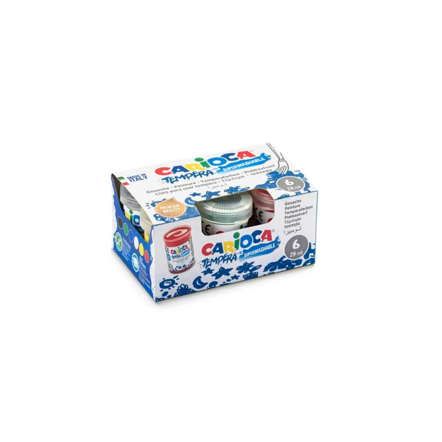 Tempera Frascos 6 Colores 25ml Carioca - Ps image number 0.0