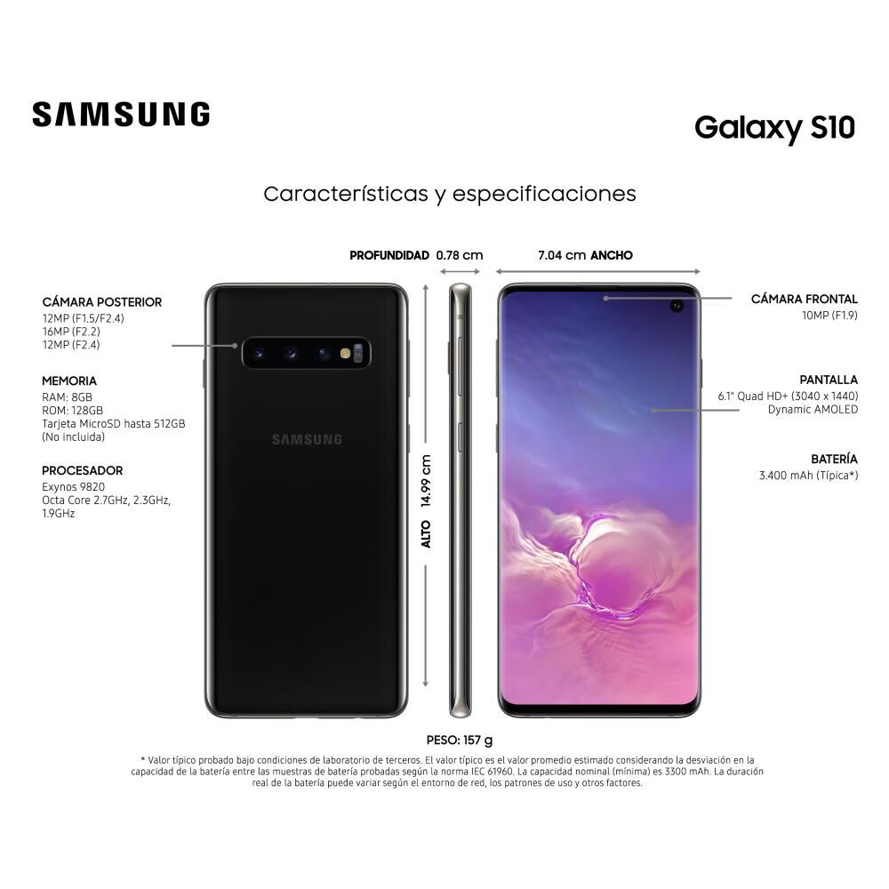 Smartphone Samsung S10 128 Gb / Liberado image number 3.0