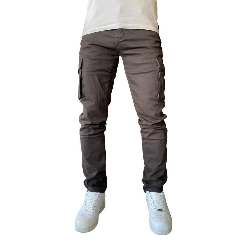 Pantalón Cargo Slim Fit Mosaico Tela Elasticada image number 11.0