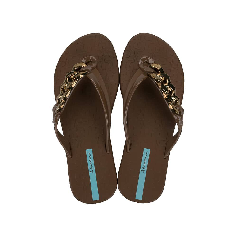 Sandalia Mujer Caf&eacute;/bronce Metal Glam Ipanema image number 0.0