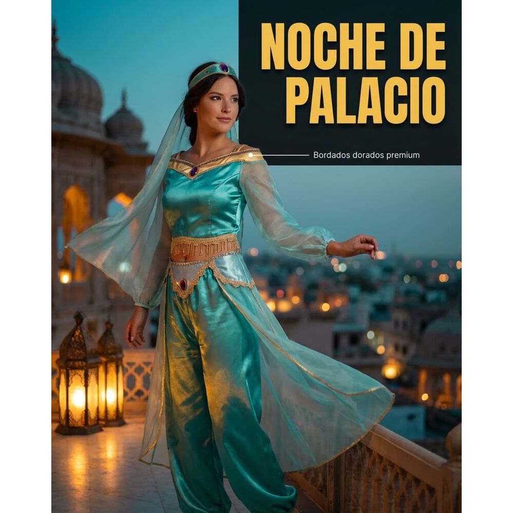Disfraz Princesa Jasmine Jazmin Aladd&iacute;n Cosplay image number 14.0