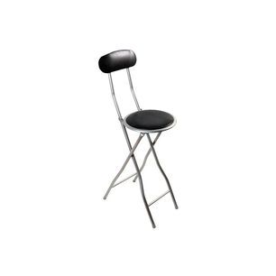 Silla Plegable Port&aacute;til Con Respaldo Multiuso Liviana Negro Y Gris
