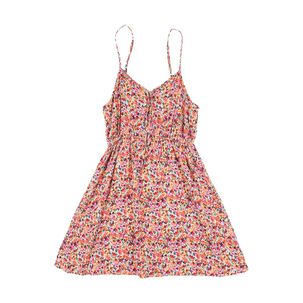 Vestido El&aacute;stico En Cintura Con Botones Sin Mangas Mujer Freedom