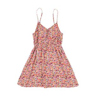 Vestido El&aacute;stico En Cintura Con Botones Sin Mangas Mujer Freedom