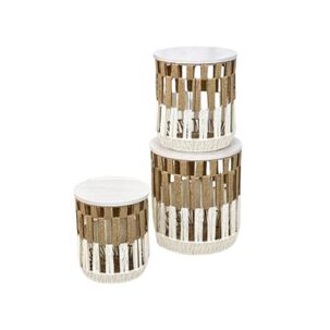 Set 3 Mesas Auxiliares Para Caf&eacute; Mdf