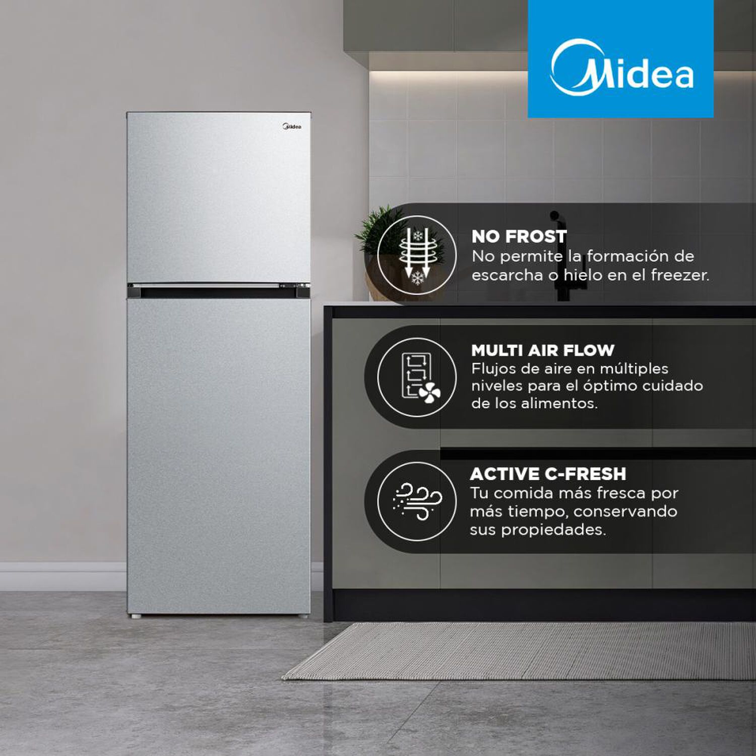Refrigerador Top Freezer Midea MDRT346MTF50 / No Frost / 236 Litros / A image number 6.0