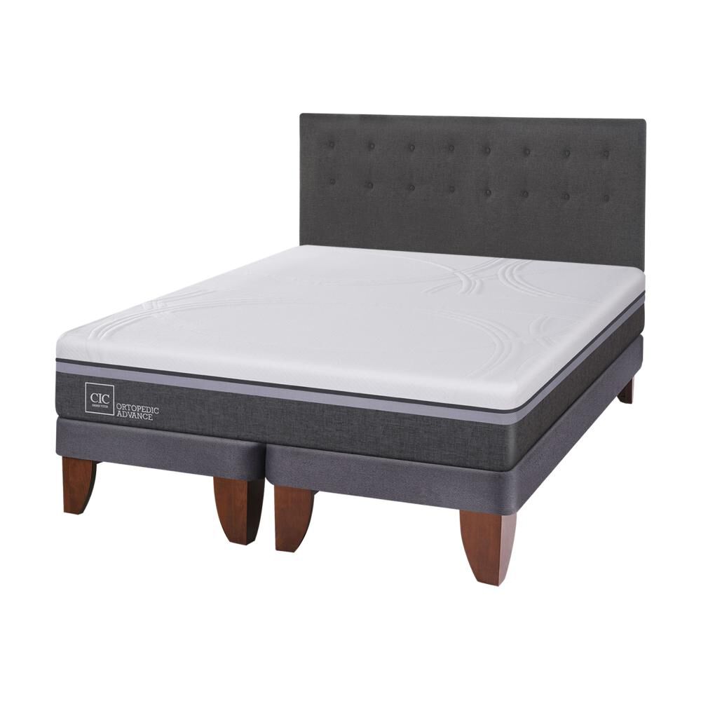 Cama Europea Cic Ortopedic Advance / King / Base Dividida + Respaldo image number 1.0