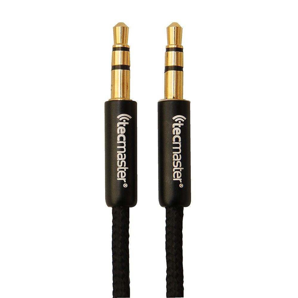 Cable De Audio Auxiliar 3.5 Mm De 1.8 Mts Textil Negro image number 0.0
