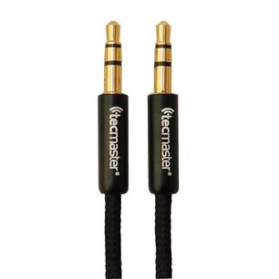 Cable De Audio Auxiliar 3.5 Mm De 1.8 Mts Textil Negro