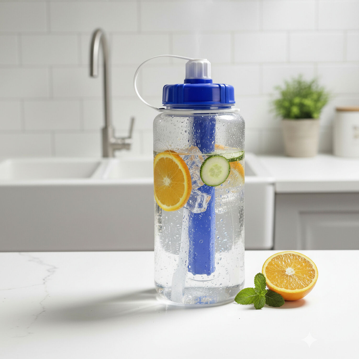 Botella Pote Contenedor De Agua Deportiva Camping Parque 2l image number 3.0