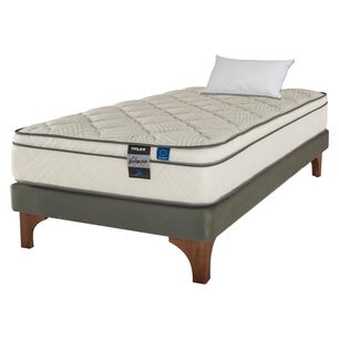 Cama Europea Flex Valencia / 1.5 Plazas / Base Normal + Almohada