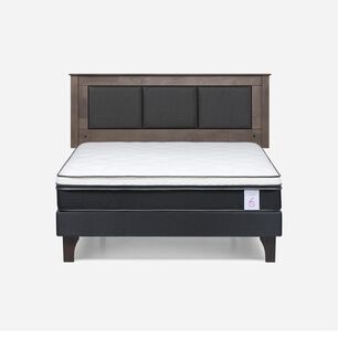 Cama Europea Rosen New Style 6 / 2 Plazas / Base Normal + Respaldo