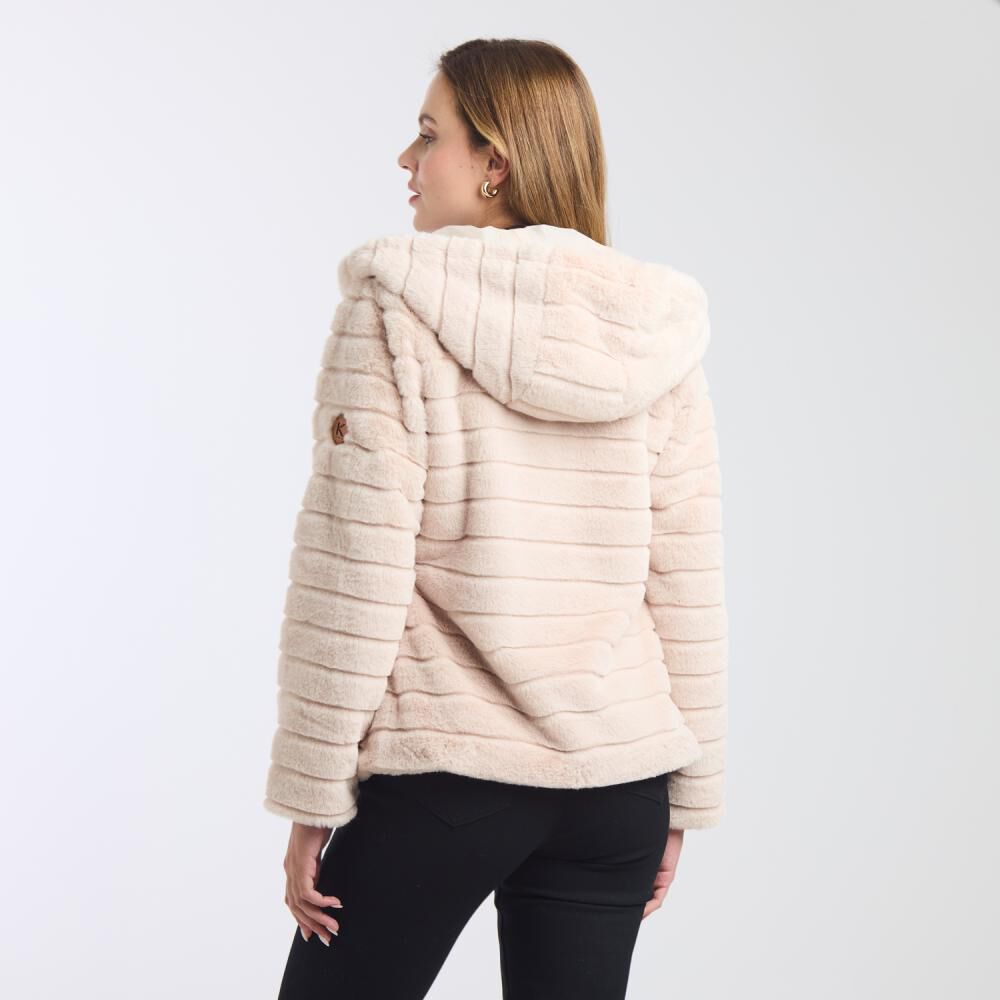 Chaqueta Fashion Regular Cuello Alto Con Capucha Mujer Kimera image number 3.0