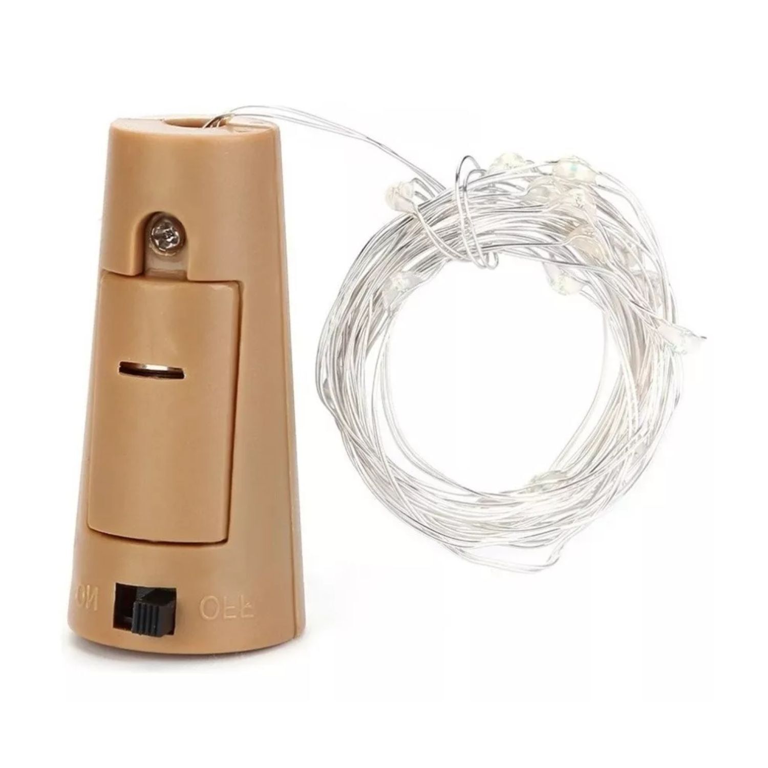 Luces Corcho Hada Alambre 10 Led Decoracion Frias image number 1.0
