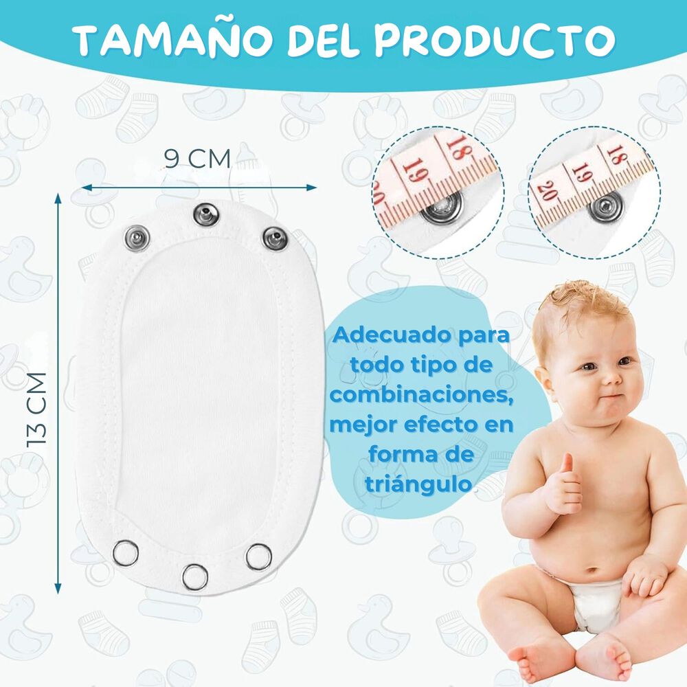 Pack 5 Unidades Extensor Body Bebé +pack 5 Bodys Manga Corta Algodón Niña Rosa Floreado image number 6.0
