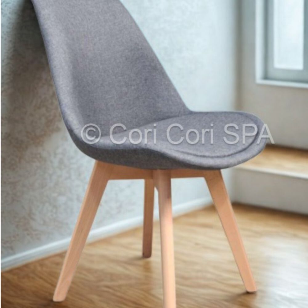 Silla Tulip Lino Gris image number 1.0